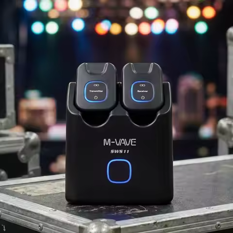 M-VAVE WP-11 Rechargeable Wireless Guitar System 5.8GHz Transmitter Receiver Set 6 Signal Channel 48