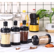 GLASS SPICE BOTTLE MULTIPURPOSE SPICE BOTTLE KITCHEN SPICE BOTTLE FREE SPOON -DC