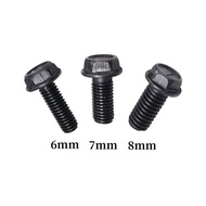 【ELECT】10pcs Saw Blade Screw M8 M7 M6 Left Hand Thread Hex Flange For Cutting Machine