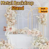 Gold Wedding Arch Round Backdrop Stand Metal Arch Round Backdrop Stand for Birthday Party Wedding