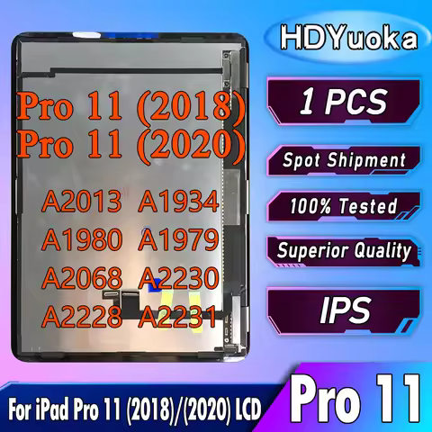 11'' IPS For Apple iPad Pro 11 2018 / 2020 LCD A1980 A1934 A1979 A2068 A2230 A2228 LCD Display Touch