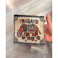 Elephant Coin Purse Woven Fabric There Are 2 Sides And A Zipper.
