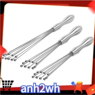 【A-NH】Ball Whisk Set,Wire Egg Whisk Egg Beater Manual Mixer Whisk for Sauces Cream Cooking Stews,Batter DIY Baking