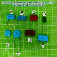 2200PF CERAMIC/FILM CAPACITOR 1.2KV/1.25KV/1.5KV/1.6KV/2KV