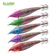 jigging perambut bottom laut Umpan sotong 10 gram udang kayu, cangkuk gurita, memancing laut, cangku
