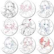 Honkai Star Rail Badge 58mm Lapel Pin Badge anime game Jing Yuan March 7th Firefly Robin Fu Xuan gif
