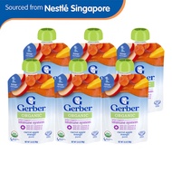 [1 Carton] Gerber Organic Pouch Purees Baby Food Assorted (12x99g)