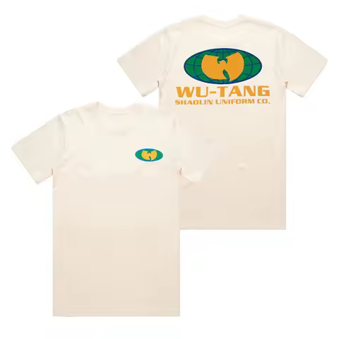 Wu Tang Clan Shaolin Uniform Co Double Sided Graphic Tee Retro Hip Hop Streetwear Casual Unisex Top