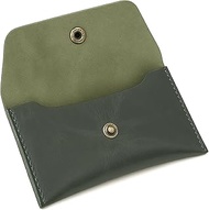 Genuine Leather Currency Pouch - Forest Green Travel Wallet for Men & Women, Compact Organizer with 