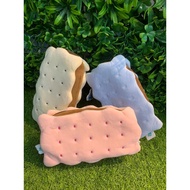 【Fun Claw】Cute Biscuit Phone Purse Note Pouch Makeup Pouch Key Wallet Coins Purse Pencil Case