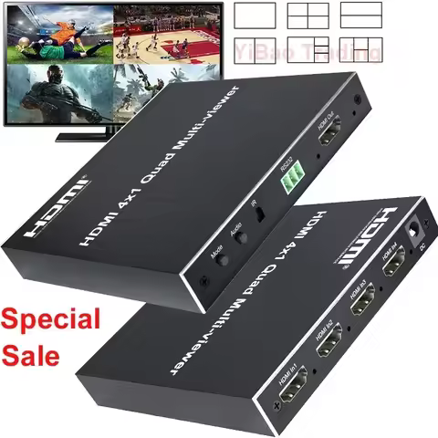 4X1 HDMI Multi-viewer 1080p 2 3 4 Quad Screen Splitter Seamless Switcher 4 in 1 Out HDMI Multiviewer
