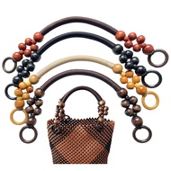 Taoyuan Ready Stock-String Wooden Beads Portable Handle Handbag Bag Accessories Retro With Short Rat