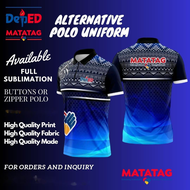 DEPED POLO shirts uniform for FULL SUBLIMATION POLO SHIRT