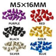 30Pcs M5x16 Aluminum Colorful Self-Tapping Screw For Motorcycle Motorbike Motor Bicycle