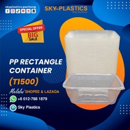 T1500 Rectangular Plastic Disposable Food Container