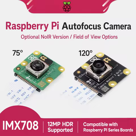 Raspberry PI Camera Module 3 Wide 12 Million IMX708 Night Vision Camera Autofocus V3