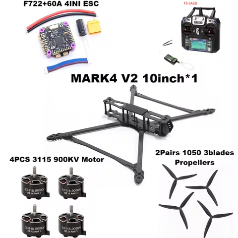 Rctosky MARK4 V2 8/9/10inch F722 Flight Control 45/60A 4INI ESC rack drone FPV carbon fiber PV Racin
