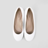 ST.JAMES รองเท้าหนังแท้/รองเท้าคัทชู ส้น 4 CM. รุ่น BEIJING สี WHITE l รองเท้าคัทชูผู้หญิง