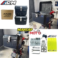 ORI ARUMI UNIVERSAL TOP BOX 35L 45L ABS PLASTIC MOTORCYCLE BOX STRAGE TOP BOX WATERPROOF