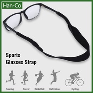[Han-Co] แว่นตากีฬาสายรัดยางยืด5ชิ้นสายรัดคอยืดหยุ่นสายยึดตัวคล้องโซ่เส้นเล็กสำหรับแว่นตา