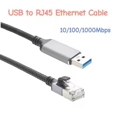CAT6 Ethernet Cable USB 3.0 to RJ45 Cable USB Type A to Ethernet Adapter Cable 1000Mbps Gigabit LAN 