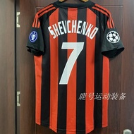 2025 Genuine imported 02-03 ac Milan Vintage Jersey Champions League Home Short-sleeved No. 7 Shevch