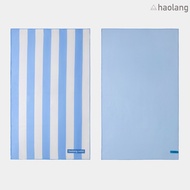 Haolang Blue Stripe Super Absorbent Sports Bath Towel (Fiber Wool)/Quick-Drying