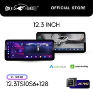 AMERICA SOUND ANDROID PLAYER 12.3"/TS10S/6+128G/IPS/QLED/DSP/4G/MIC/360 CAMERA SYSTEM/FM7708/POWER I