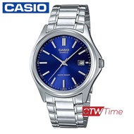 Casio Standard นาฬิกาข้อมือผู้ชาย สายสแตนเลส รุ่น MTP-1183A-2ADF - สีเงิน/น้ำเงิน