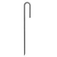 【Beverly】-Rebar Stakes J Hook Extra Coated Steel Ground Anchors with Chisel Point End 10PCS