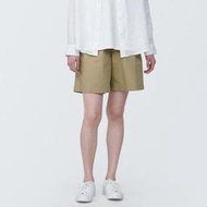 ㊣現貨快出㊣ MUJI無印良品 女有機棉水洗平織布短褲 (暗藍/黑/米)