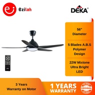 Deka Ceiling Fan with LED light (56") V1 - Black