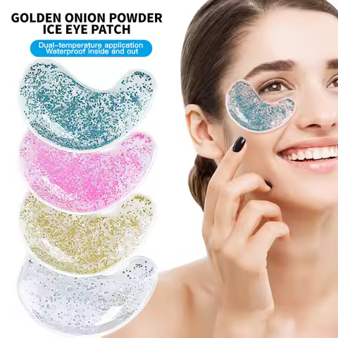 2pcs Cooling Gel Eye Pads Reusable Gel Eye Bag Patch Hot Cold Eye Patches Gel Eye Ice Pack