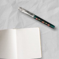 PLATINUM 白金牌 Preppy 和 近代蒔繪 0.3mm鋼筆 柑橘 牛皮筆記本