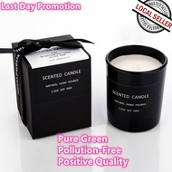 Promotion！Scented Candle,160g Soy Wax black chic cup, essential oil added aromatherapy,Birthday / Wedding / Door Gift