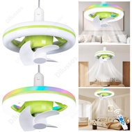 Ceiling Fan with RGB LED Light 3 Modes Ceiling Fans Light E27 Base Ceiling Lamps