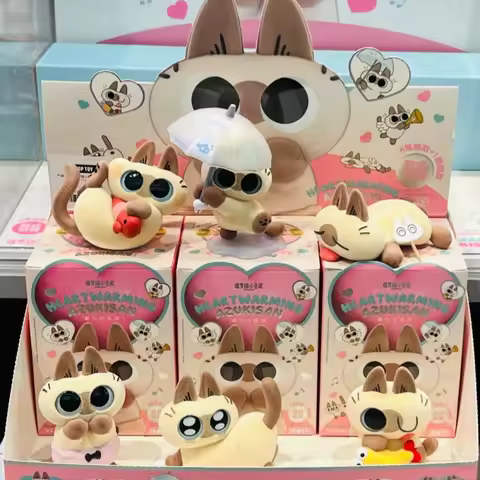 Azuki Can Azukisan’S Daily Life 2nd Series Blind Box Mystery Box Siamese Cat Cute Model Desktop Deco