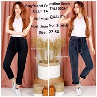 HITAM Women's Long JEANS/BOYFRIEND FRONTLINE JEANS/PREMIUM NON STRETCH JEANS/Current Women's JEANS/L
