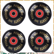 PUENTE 4Pcs/Set Cruiser Skateboard Wheels PU Wheels Long Board Cruiser Wheels with ABEC-9 Bearings