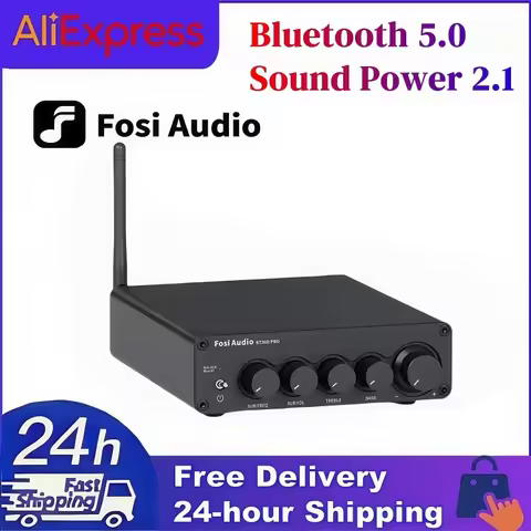 Fosi Audio BT30D PRO Bluetooth 5.0 Audio Amplifier Sound Power 2.1 Channel Amp Reciver for Speaker S