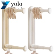 YOLO Clothes Hanger, Retractable Space Saver Hanging Rod, Multifunctional Wall Mount Extendable Double Layer Closet Holder Home Storage