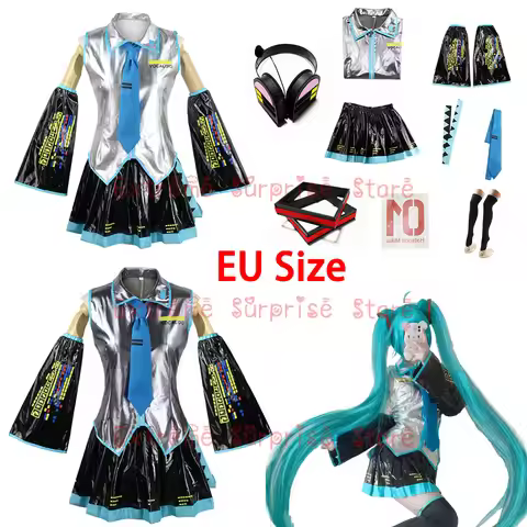 European Size Optimized Version Miku Cosplay Costume Full Set Mikuo Cosplay Dress Uniform Headwear P