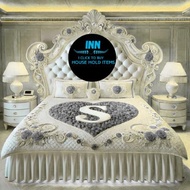 Set Cadar Pengantin Beropol Set 7 IN 1, 6 IN 1 Ropol Cadar Pengantin pengantin putih cadar lace