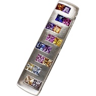 Jeunet Color Sapphire 0.81ct Spinel Pendant top in 18K White Gold, 5.2g, Women's [Pre-owned]