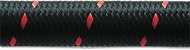 Vibrant Performance 11966R Nylon Braided Flex Hose (10ft Roll of Black Red ; AN Size: -6; Hose ID: 0