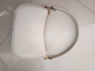 Coach White Leather Saddle Bag