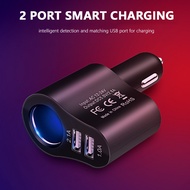 ♥【Readystock】 + FREE Shipping ♥3 IN 1 Dual USB Car Charger Mobile Phone Charger 12-24V Car Fast Charging Adapter