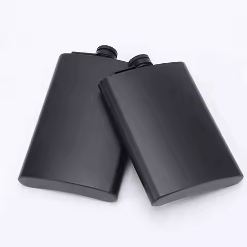 6/7/8/9/10/12oz Portable 304 SS Flagon black Whiskey Vodka Wine Pot Hip Flask Alcohol Drinking Bottl