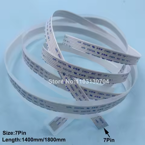 1PC Cutting Plotter Liyu Date Cable 7Pin 1.4M 1.8M for LiYu SC631 SC801 TC1261 SC-1261E Cutter Carri