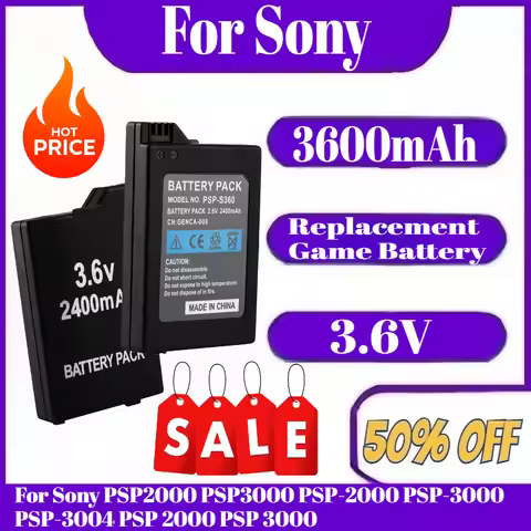 3600mAh Replacement Game Battery For Sony PSP2000 PSP3000 PSP-2000 PSP-3000 PSP-3004 PSP 2000 PSP 30